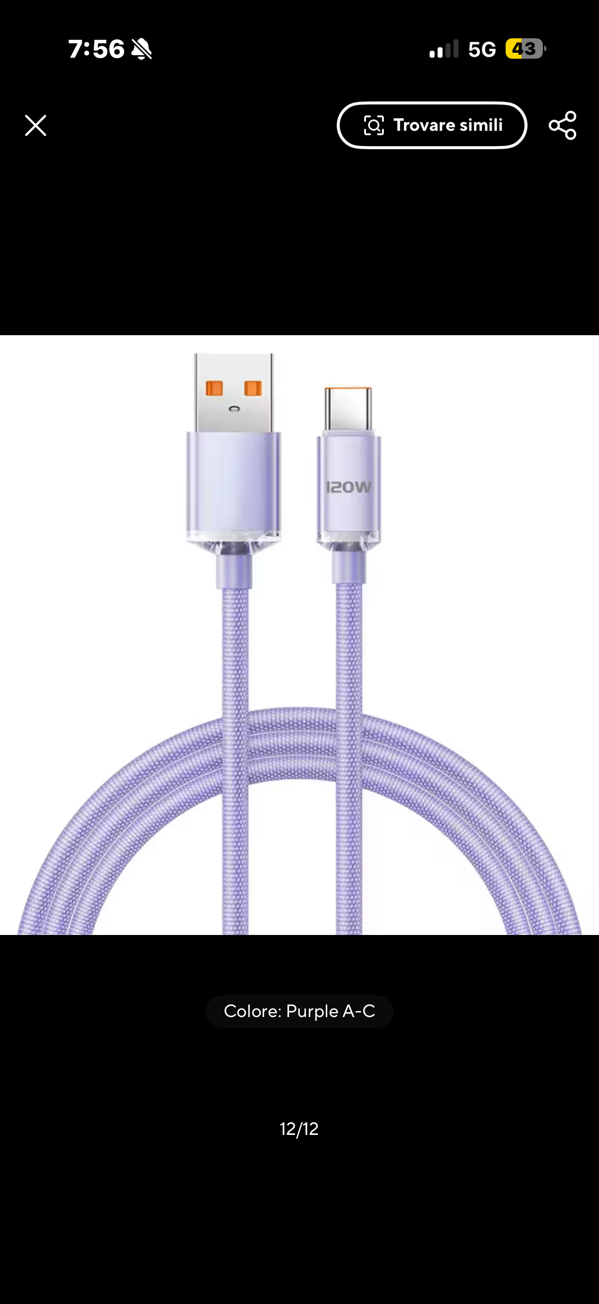 Cable USB-C 120 W