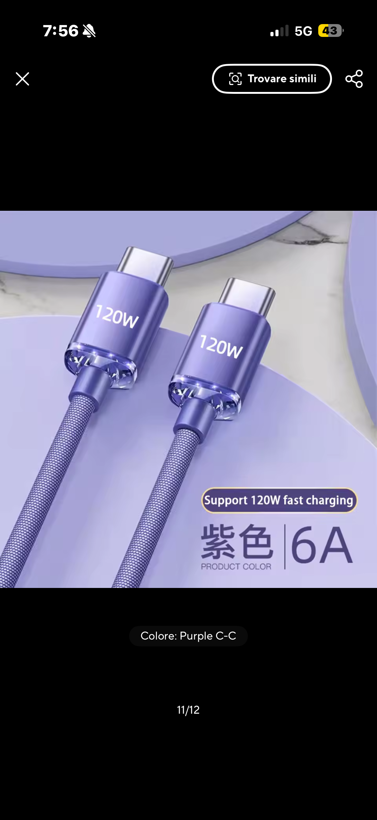 Cable USB-C 120 W