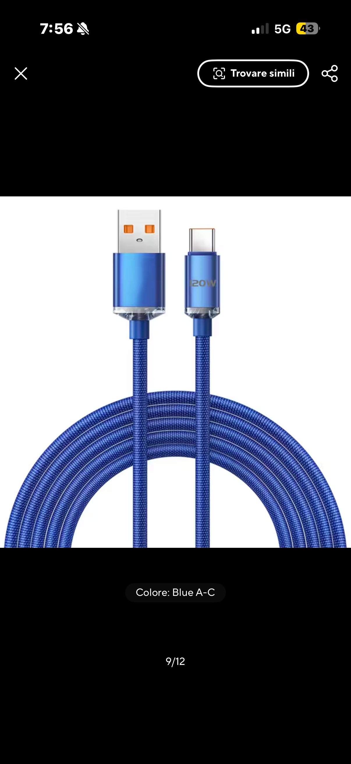 Cable USB-C 120 W