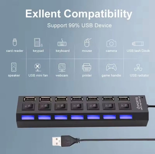 7 Ports USB
