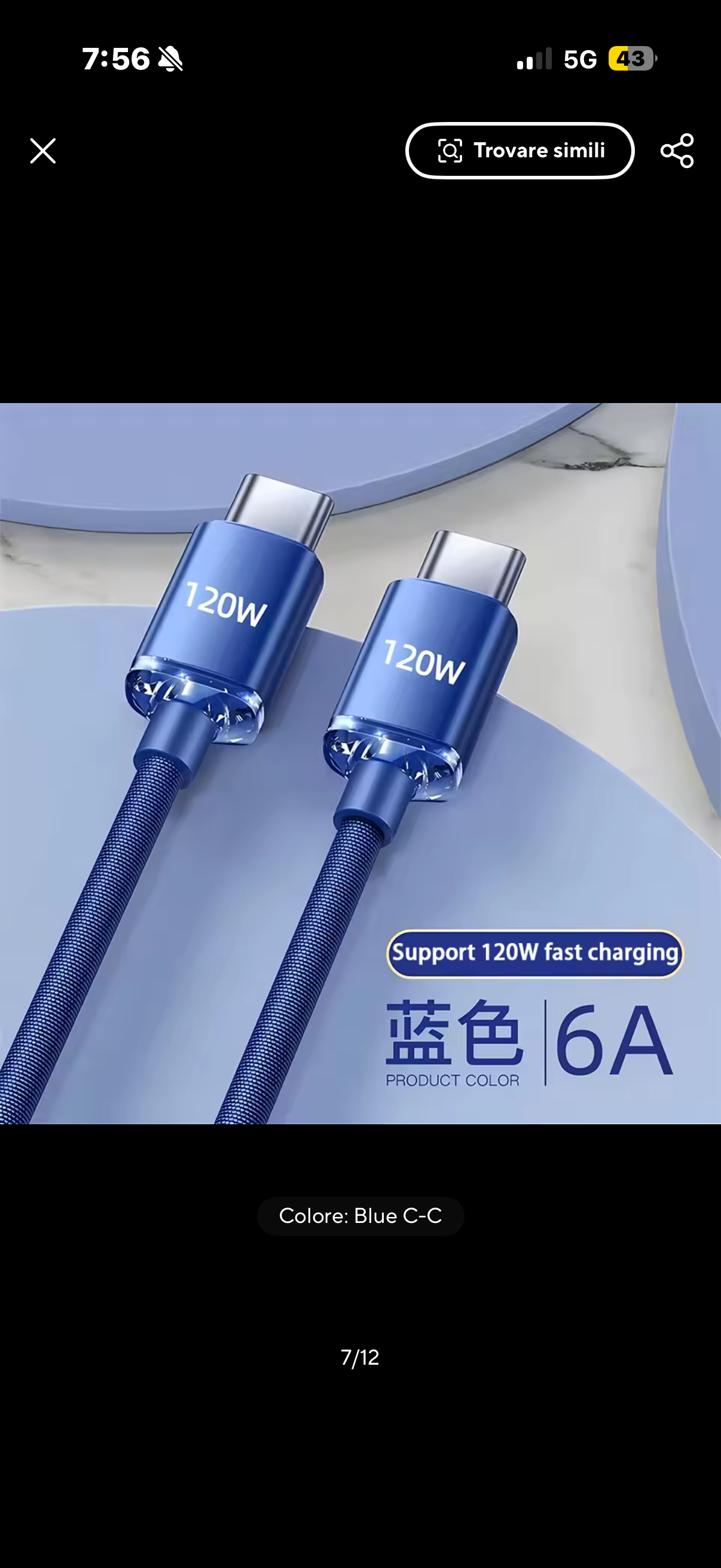 Cable USB-C 120 W